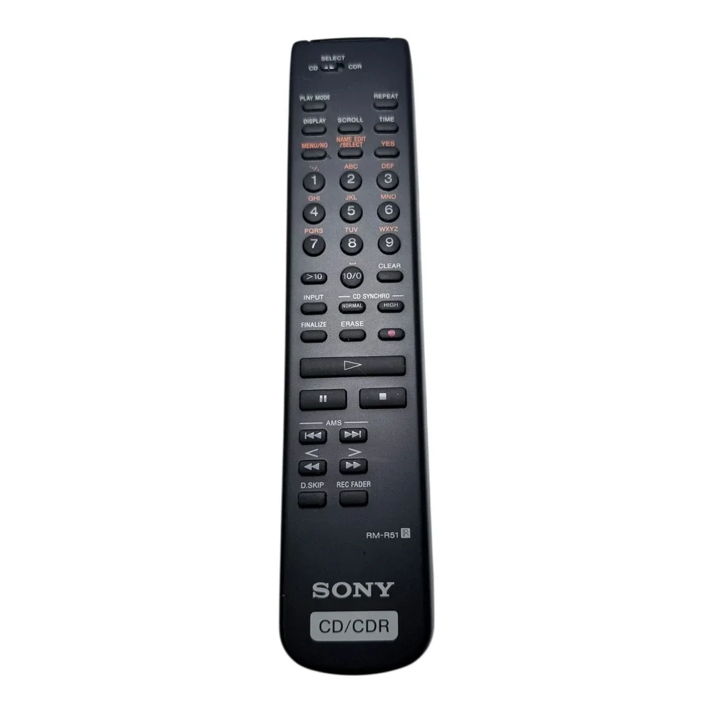 Sony RM-R51 Remote Control CD CDR‎ Player Recorder Black Genuine OEM Replacement